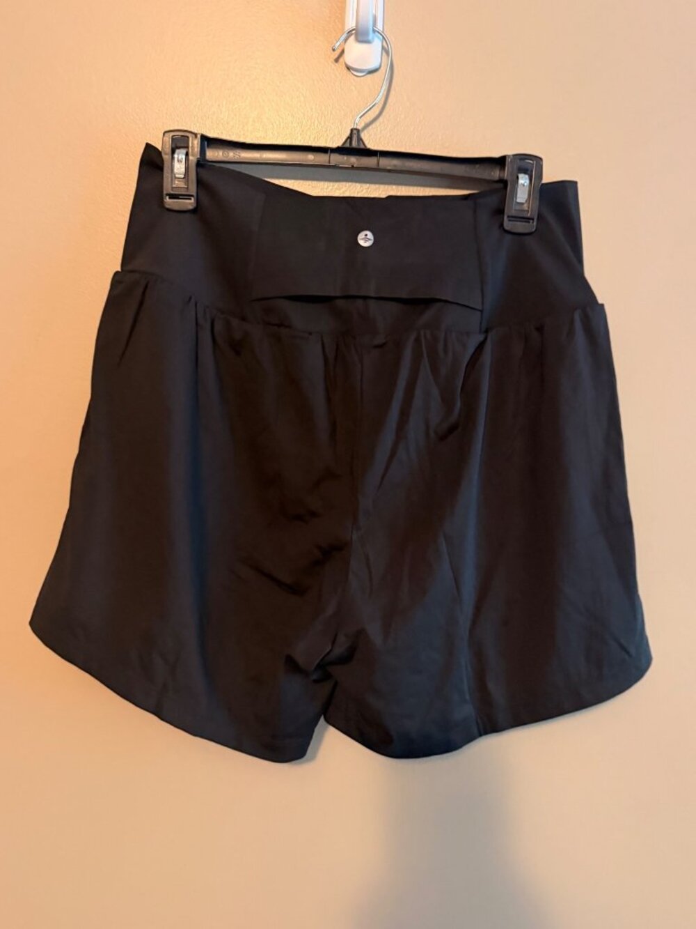 Halara Black Pleated Athletic Shorts XL High-Waisted NWOT